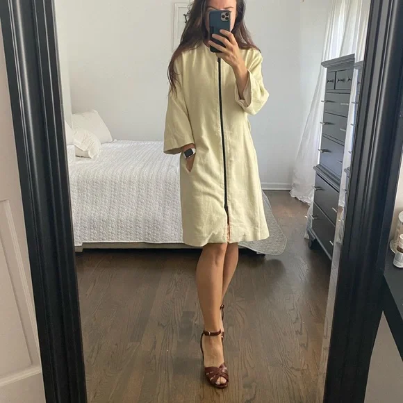 chinese dress ladies Long Sleeve Double Breasted Maxi Coat Dress | Gown main image 0